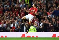 MANCHESTER, ENGLAND - AUGUST 19:  Zlatan Ibrahimovic of Manchester United celebrates scoring the opening goal during the Premier League match between Manchester United and Southampton at Old Trafford on August 19, 2016 in Manchester, England.  (Photo by Michael Regan/Getty Images)